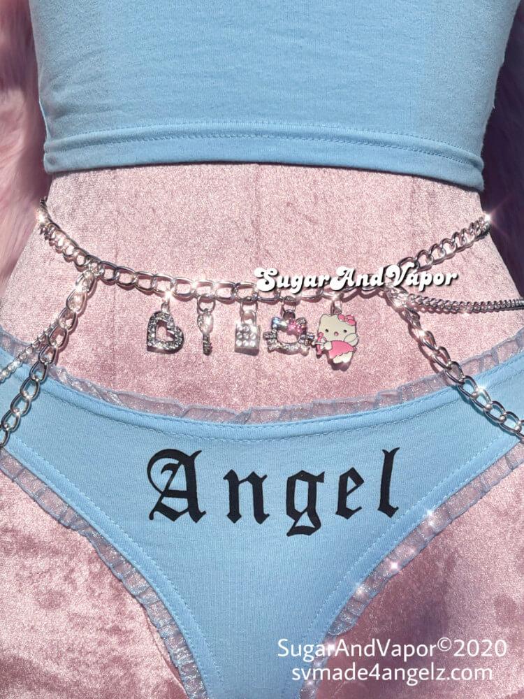 DIVA Custom Bling Words Layers Belly Chain-Belly Chains-SugarAndVapor