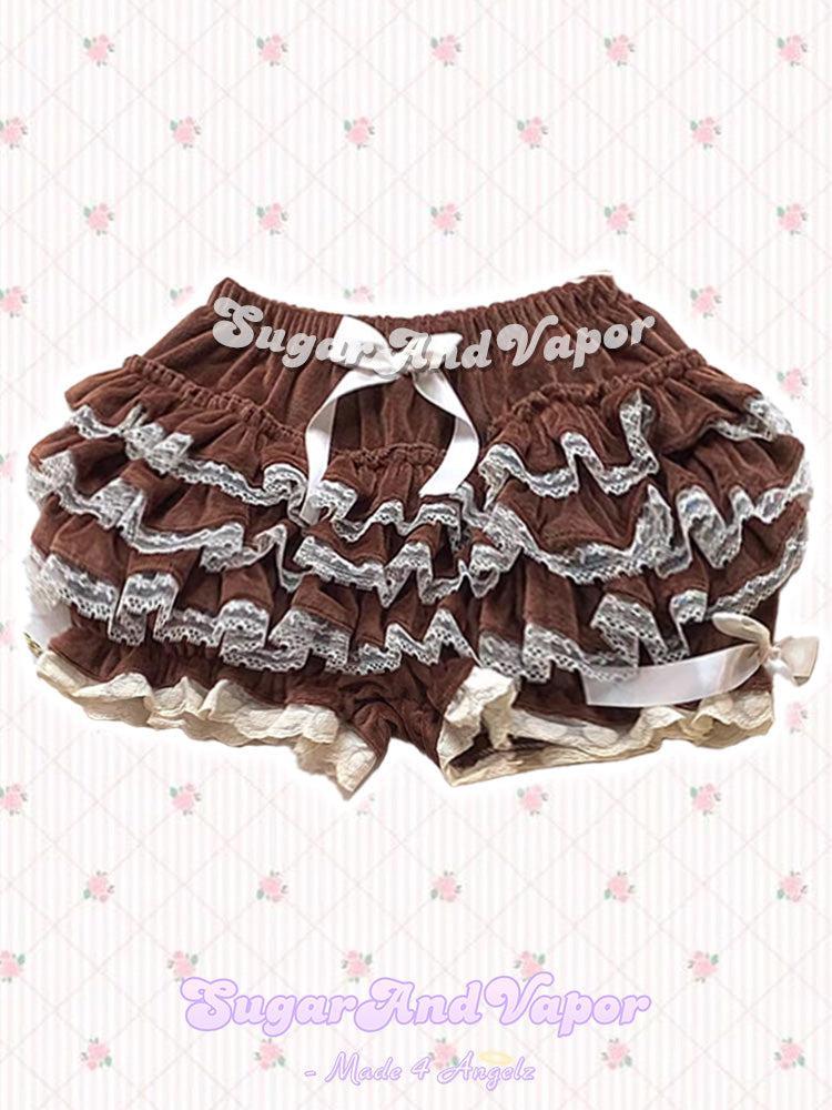 Dovie Warm Velvet Flared Mini Skort-Skirts-SugarAndVapor