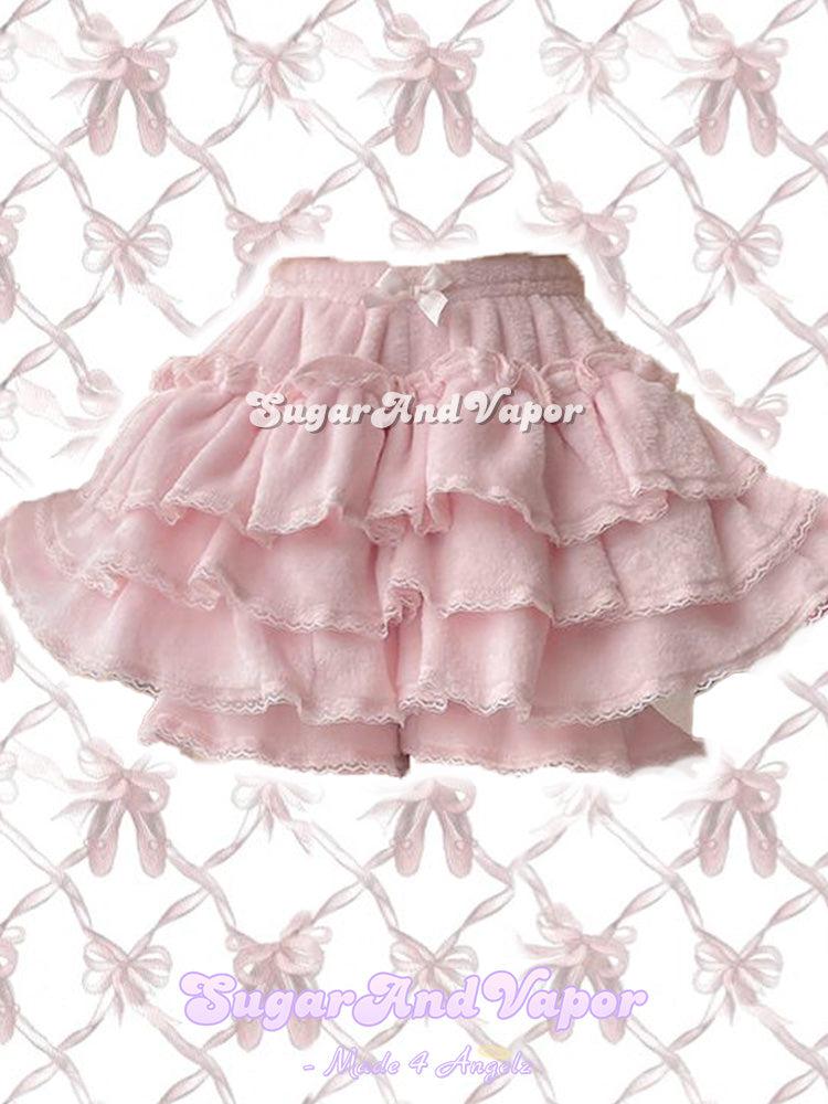 Eliana Doll Warm Fleece Flared Skort-Skirts-SugarAndVapor