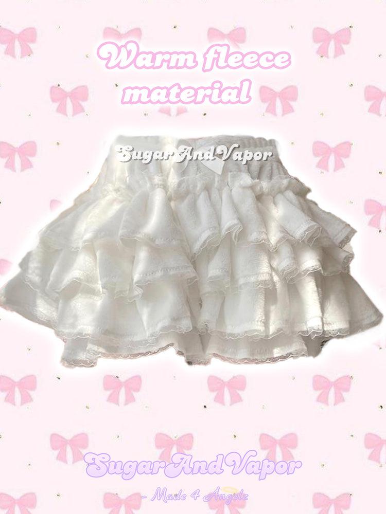 Eliana Doll Warm Fleece Flared Skort-Skirts-SugarAndVapor
