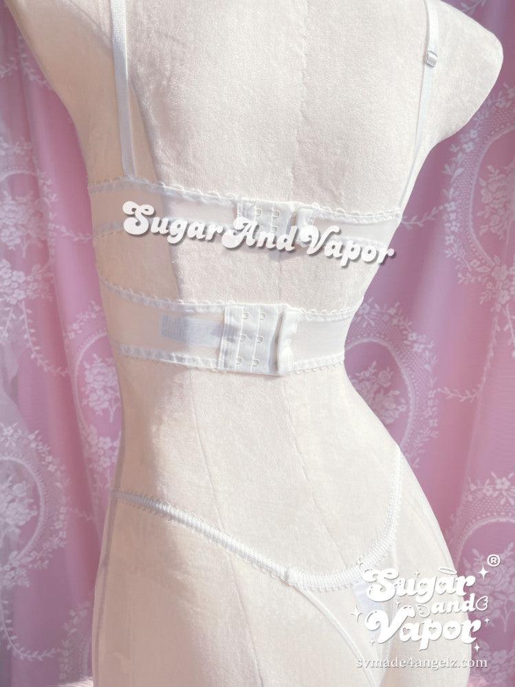 Fleur Rosé Bustier Lingerie 2 Pcs Set-Lingeries-SugarAndVapor