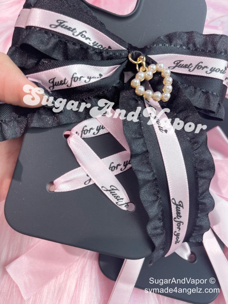 Handmade Ribbon Lace-up BlackPink iPhone Case-Phone Case-SugarAndVapor