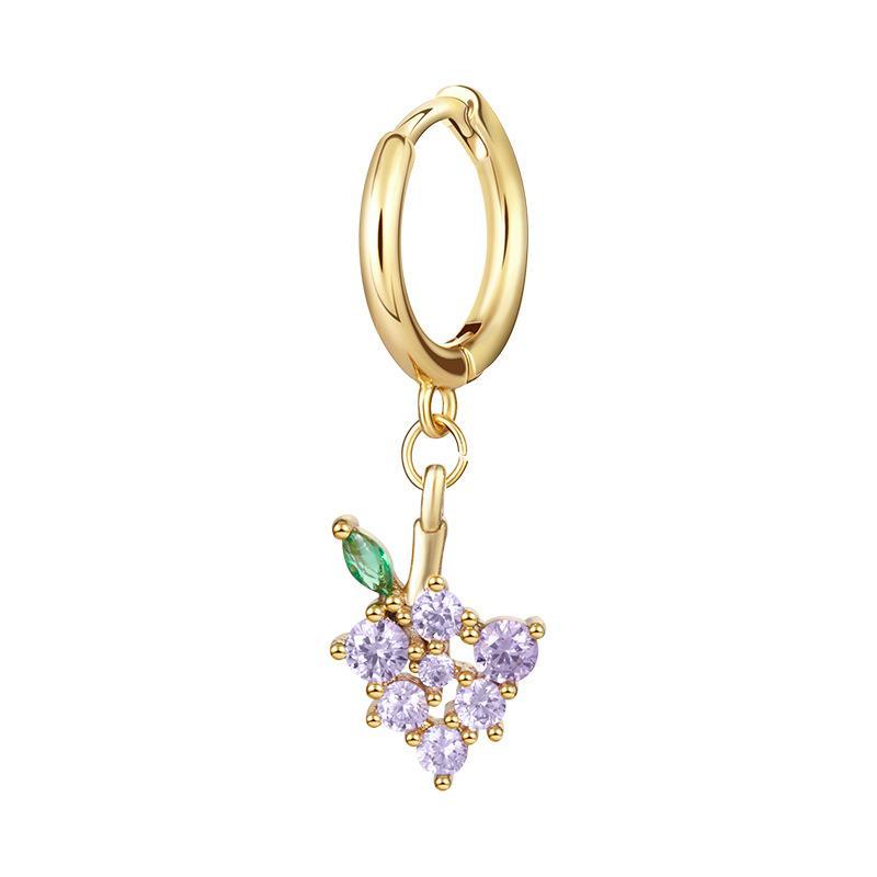 KATY Fruits Vibes Bling Charms Huggie Earring-EARRINGS-SugarAndVapor