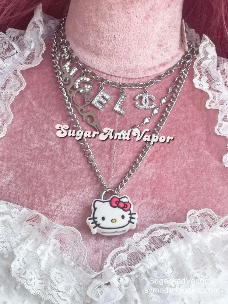 Kawaii Bear Kitten Lock Necklace-NECKLACES-SugarAndVapor