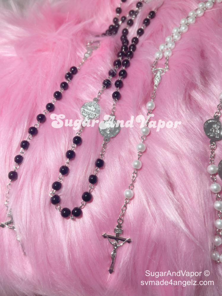 Lanira Cross Pearls Chain Necklace-NECKLACES-SugarAndVapor