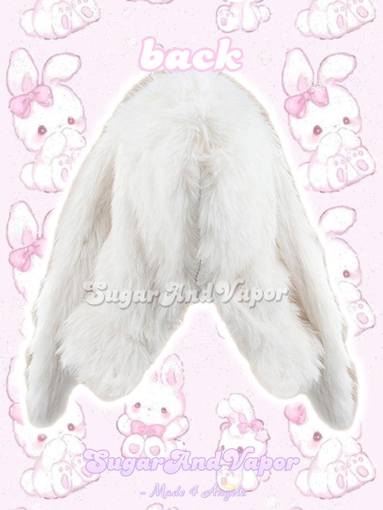 Luxury Furry Bunny One-piece Hat Scarf-Hats-SugarAndVapor