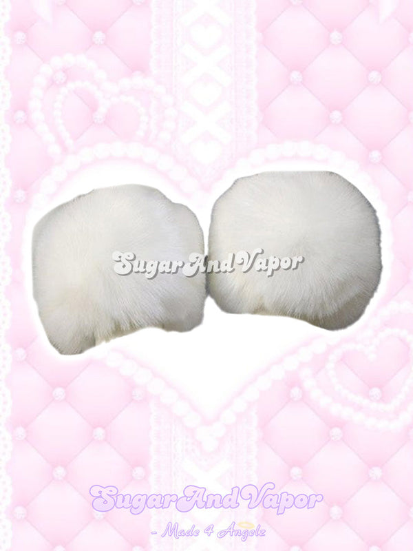 Snow Fairy Faux Fur Wrist Cuffs-Gloves-SugarAndVapor