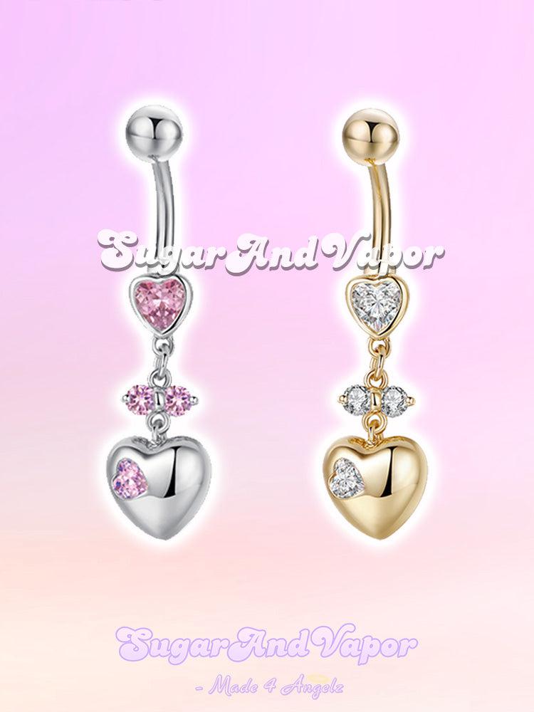 Venus Metal Heart Belly Ring-Belly Ring-SugarAndVapor