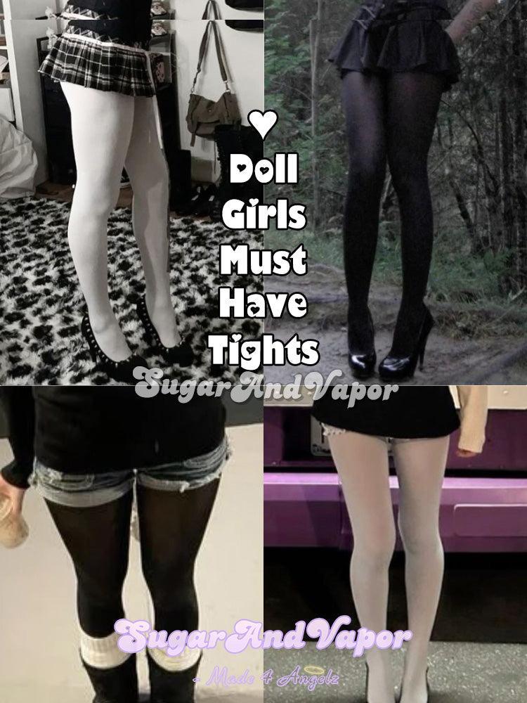 2 Pack Doll Girls Basic 120 Denier Opaque Tights-SOCKS & TIGHTS-SugarAndVapor