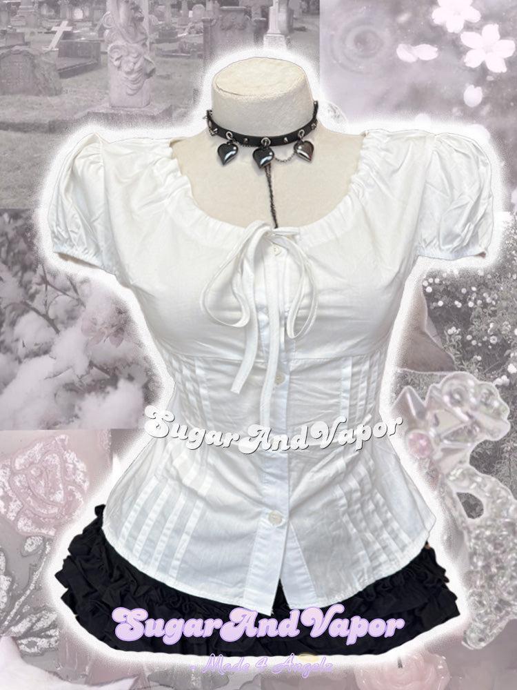 Celestine Vintage Doll White Puff Sleeve Blouse