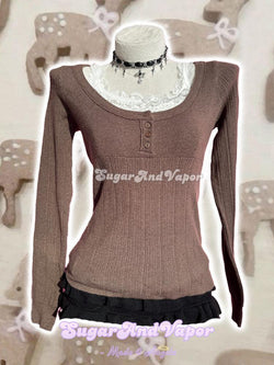 Adeline Hazel Vintage Doll Knit Sweater-TOPS-SugarAndVapor