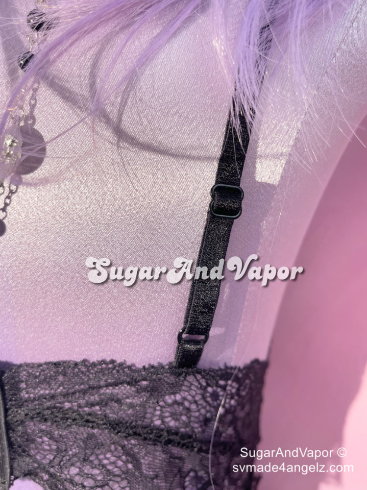 Akina Lace Patch Bodysuit Lingerie (Petite Size) – SugarAndVapor