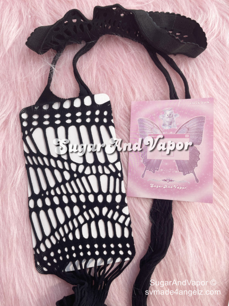 Alt Cobweb Fishnet Garter Stocking Tights-SOCKS & TIGHTS-SugarAndVapor