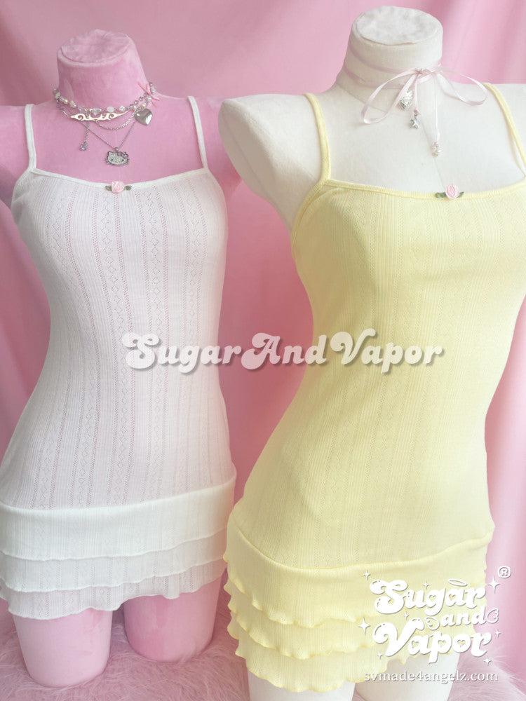 Amiri Girly Ruffle Mini Dress-DRESSES-SugarAndVapor