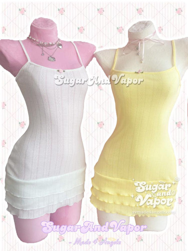Amiri Girly Ruffle Mini Dress-DRESSES-SugarAndVapor