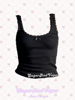 Asasia Dark Coquette Tank Top-TOPS-SugarAndVapor