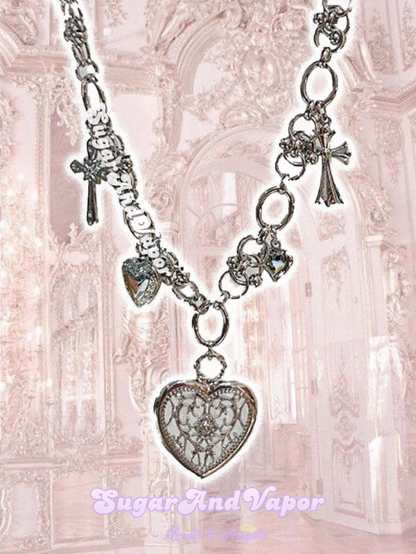 Astrid Cute Baroque Heart Necklace-NECKLACES-SugarAndVapor