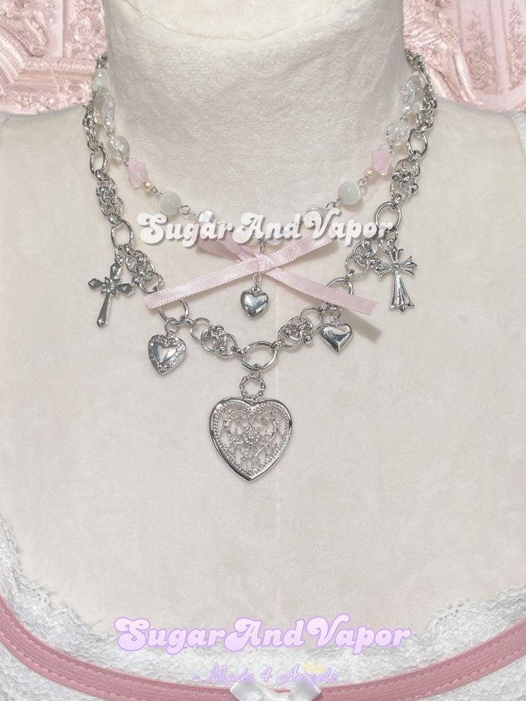 Astrid Cute Baroque Heart Necklace-NECKLACES-SugarAndVapor