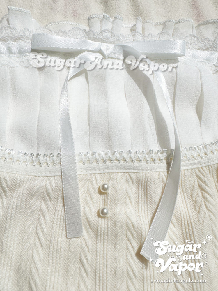 Bella Meringue Girly Square Neck Top-TOPS-SugarAndVapor