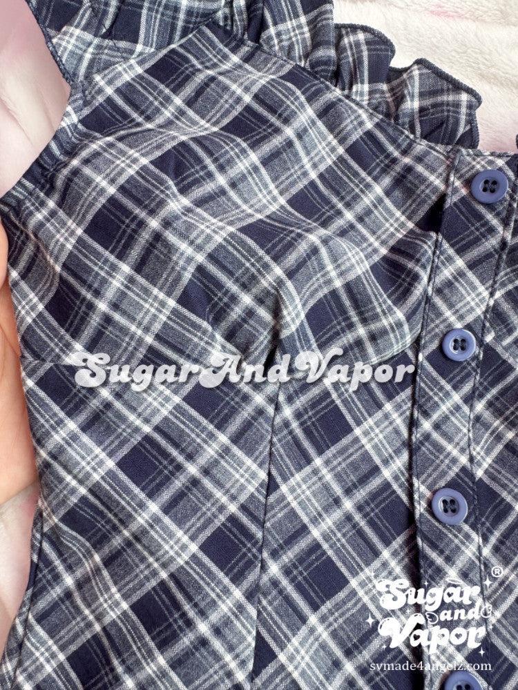 Belladonna Ruffle Plaid Blouse Shirt Top-TOPS-SugarAndVapor