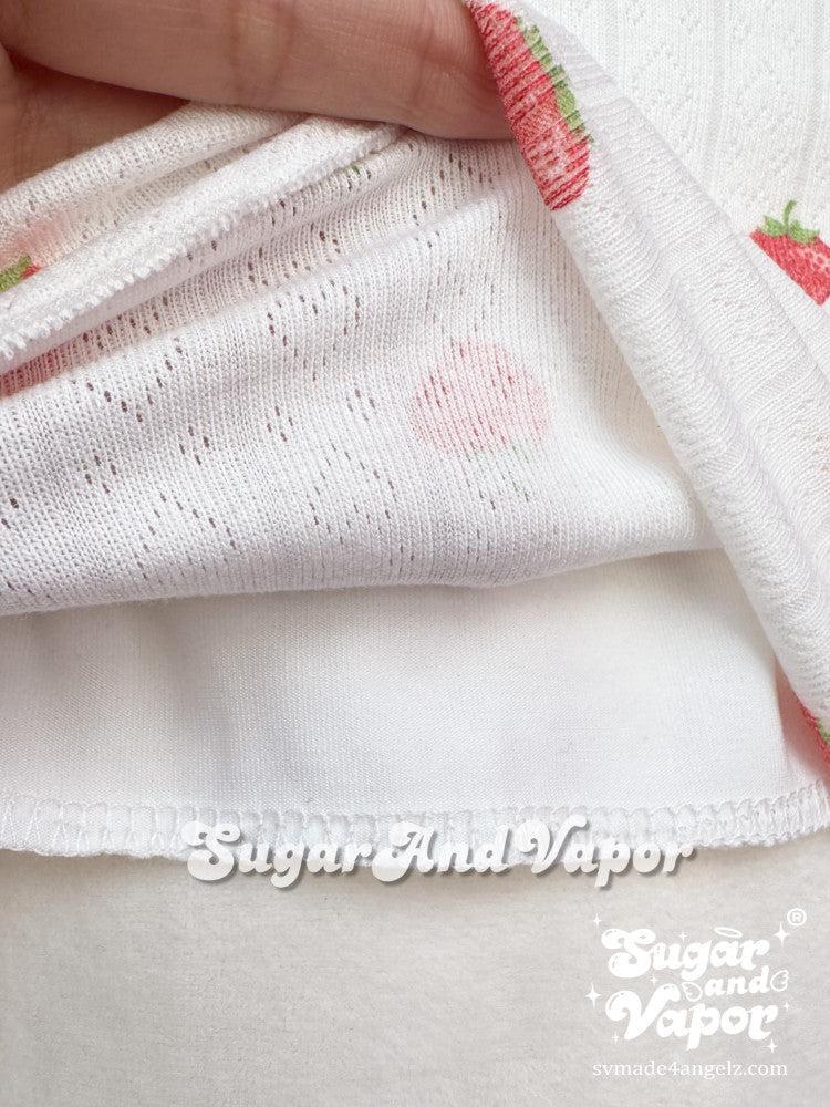 Berry Belle Strawberry Knit Pointelle Cami & Pants Set-TOPS-SugarAndVapor