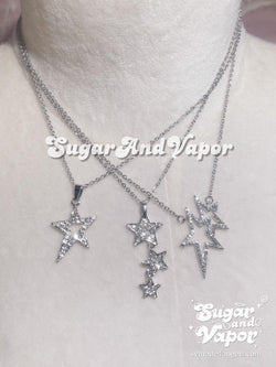 Bling Y2K Stars Necklace Set-NECKLACES-SugarAndVapor