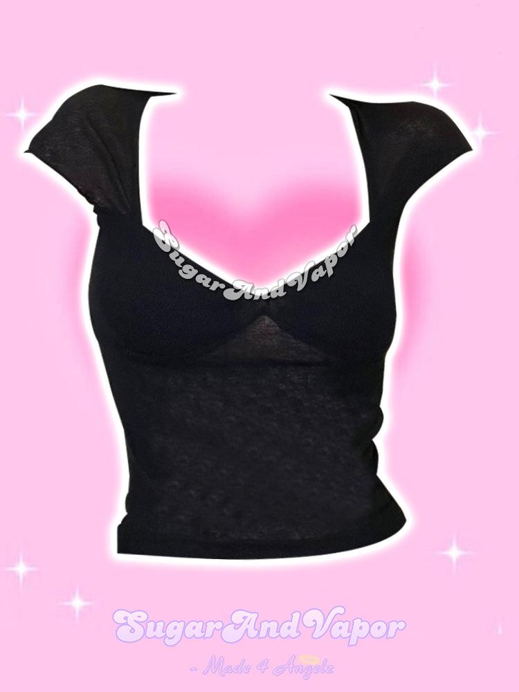 Caitlin Back Cut-out Mesh Crop Top-TOPS-SugarAndVapor