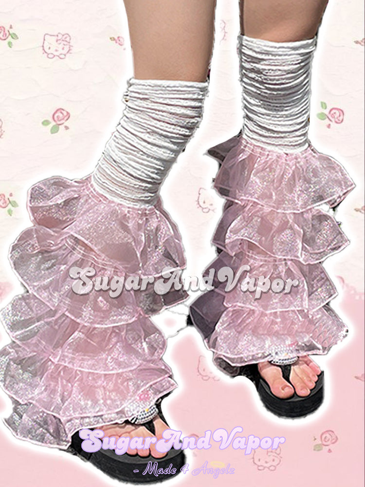 Celia Princess Tulle Flared Leg Warmers-SOCKS & TIGHTS-SugarAndVapor