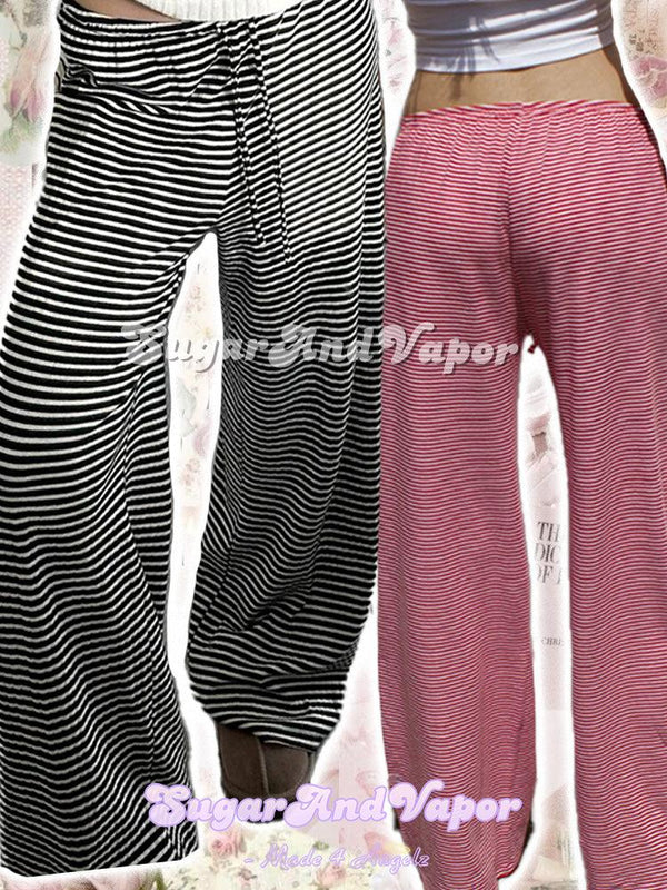 Chloe Cozy Stripes Lounge Pants-Pants-SugarAndVapor