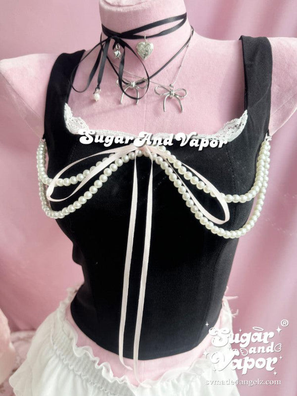 Clio Pearls Coquette Girl Corset Top-TOPS-SugarAndVapor