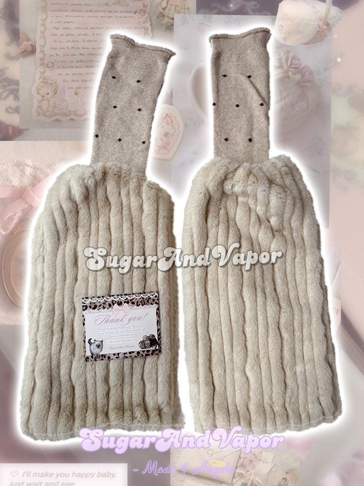Cute Animal Mood Plush Furry Leg Warmers-SOCKS&TIGHTS-SugarAndVapor