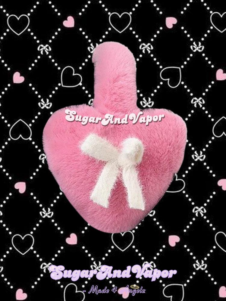 Cute Furry Heart Shaped Warm Earmuffs-Hats-SugarAndVapor