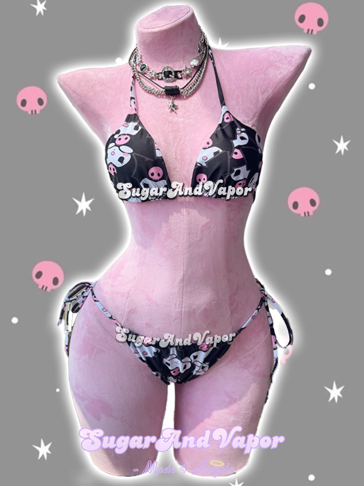 Cute Sweet Devil Bikini Set-Swimsuits-SugarAndVapor