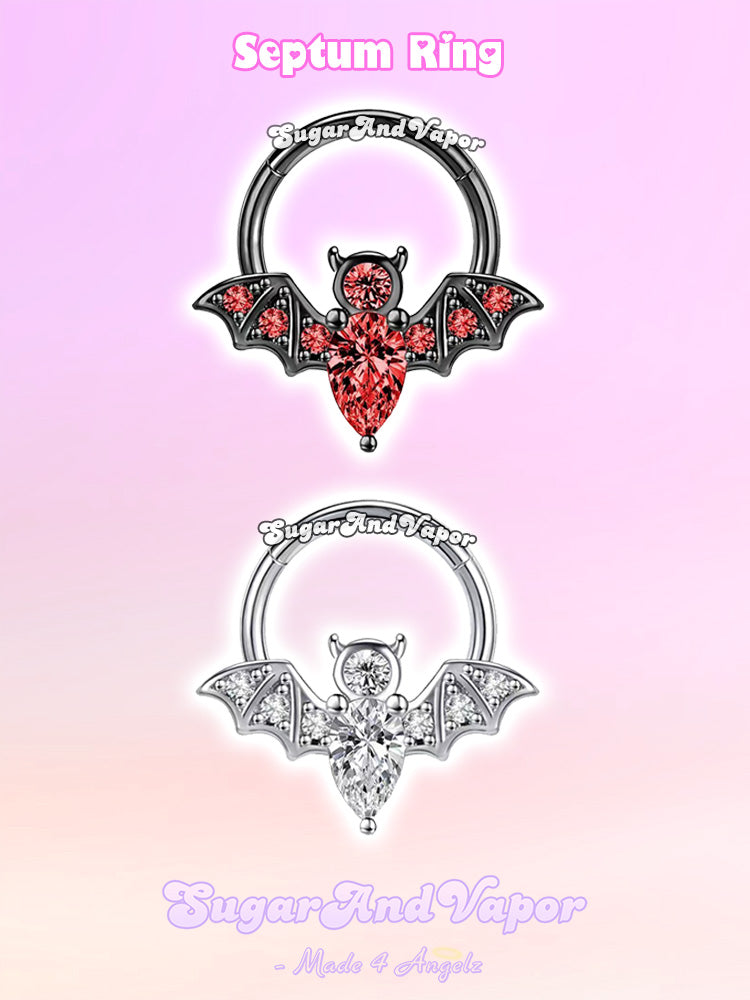 Dark Bat Gems Septum Ring-Nose Rings-SugarAndVapor