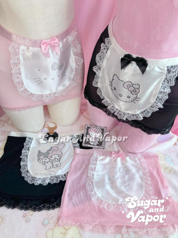 Demetria Kawaii Maid Lace Lingerie Set-Lingeries-SugarAndVapor