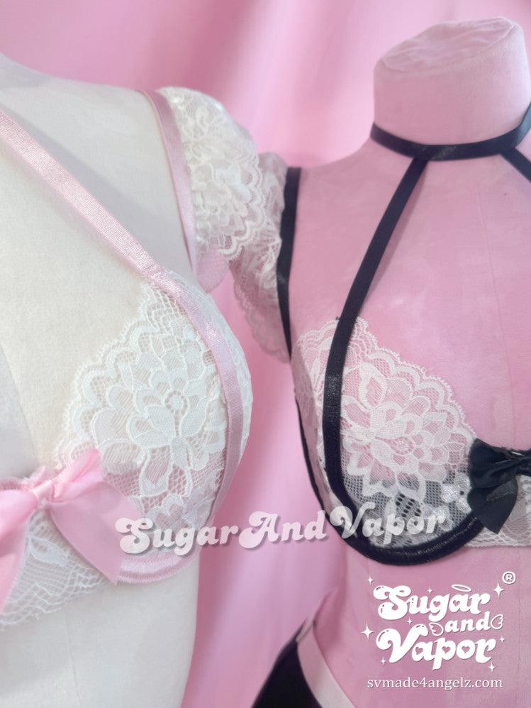 Demetria Kawaii Maid Lace Lingerie Set-Lingeries-SugarAndVapor