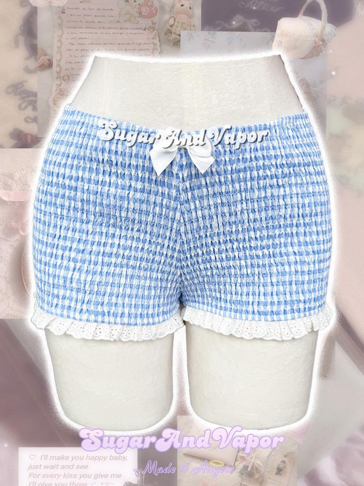 Effie Bluebell Ruched Bloomer Shorts-Skirts-SugarAndVapor