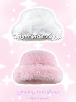 Eira Snow Luxury Fur Bucket Hat-Hats-SugarAndVapor