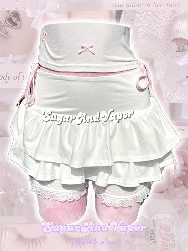 Eirlia Soft Girl Ruffled Mini Skort-Skirts-SugarAndVapor