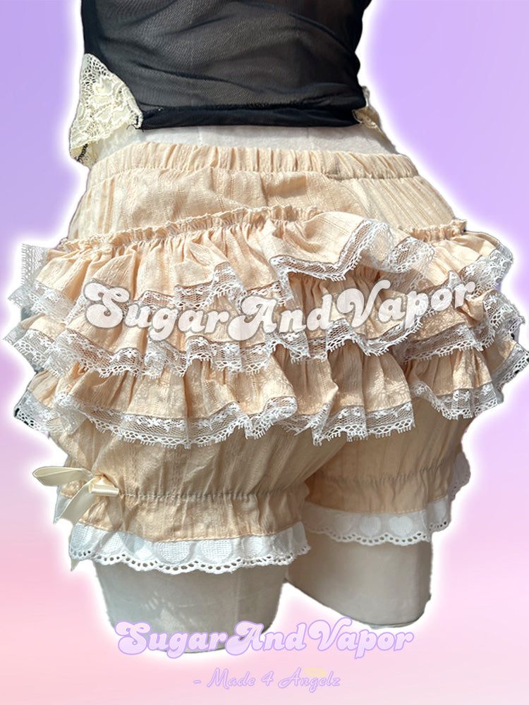 Elise Peanut Butter Flared Mini Skort-Skirts-SugarAndVapor