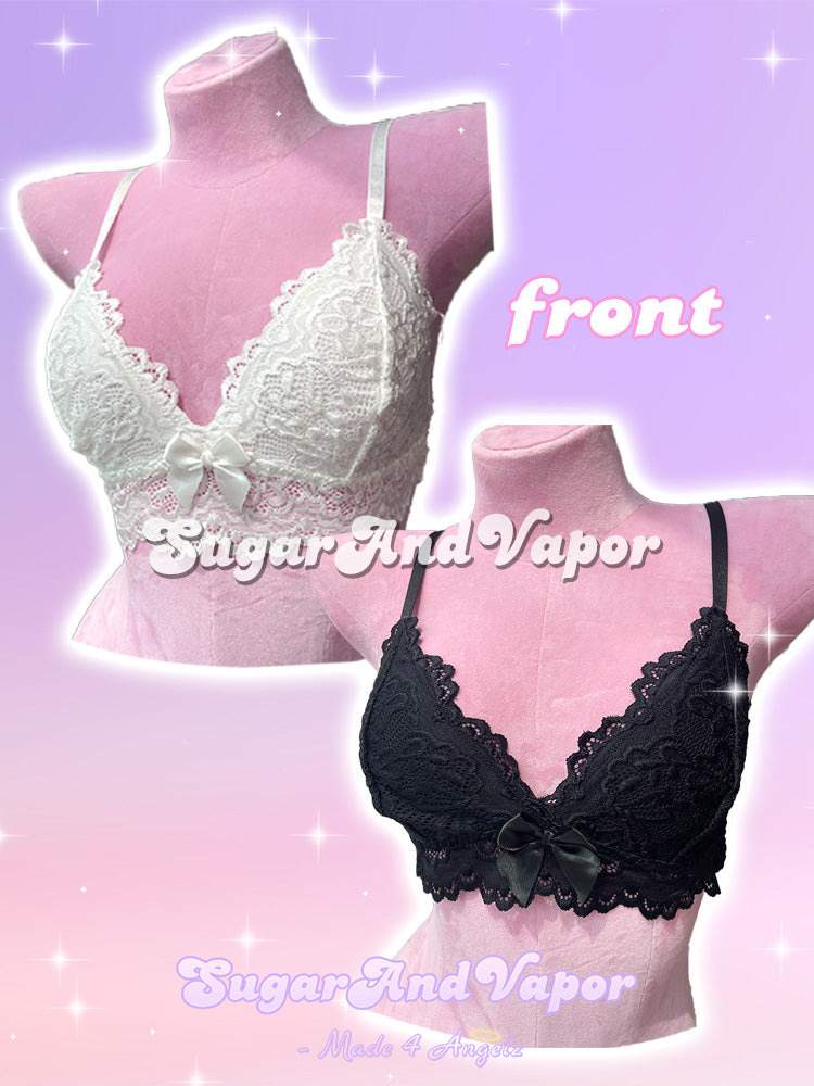 Elodie Butterfly Back Lace Bralette Top-TOPS-SugarAndVapor