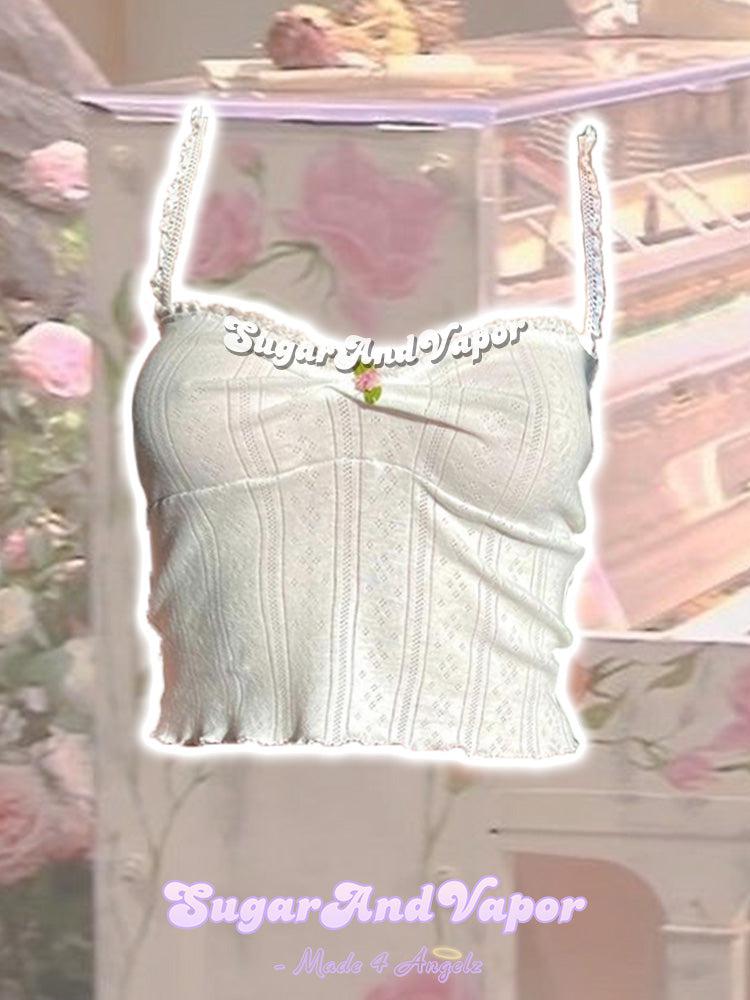 Elvina Cute hollow-out Crop Top-TOPS-SugarAndVapor