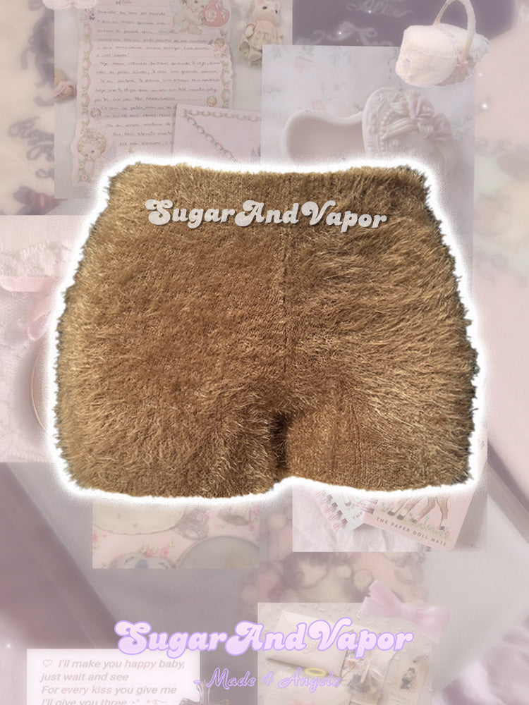 Emma Fluffy WarmTeddy Shorts-Shorts-SugarAndVapor