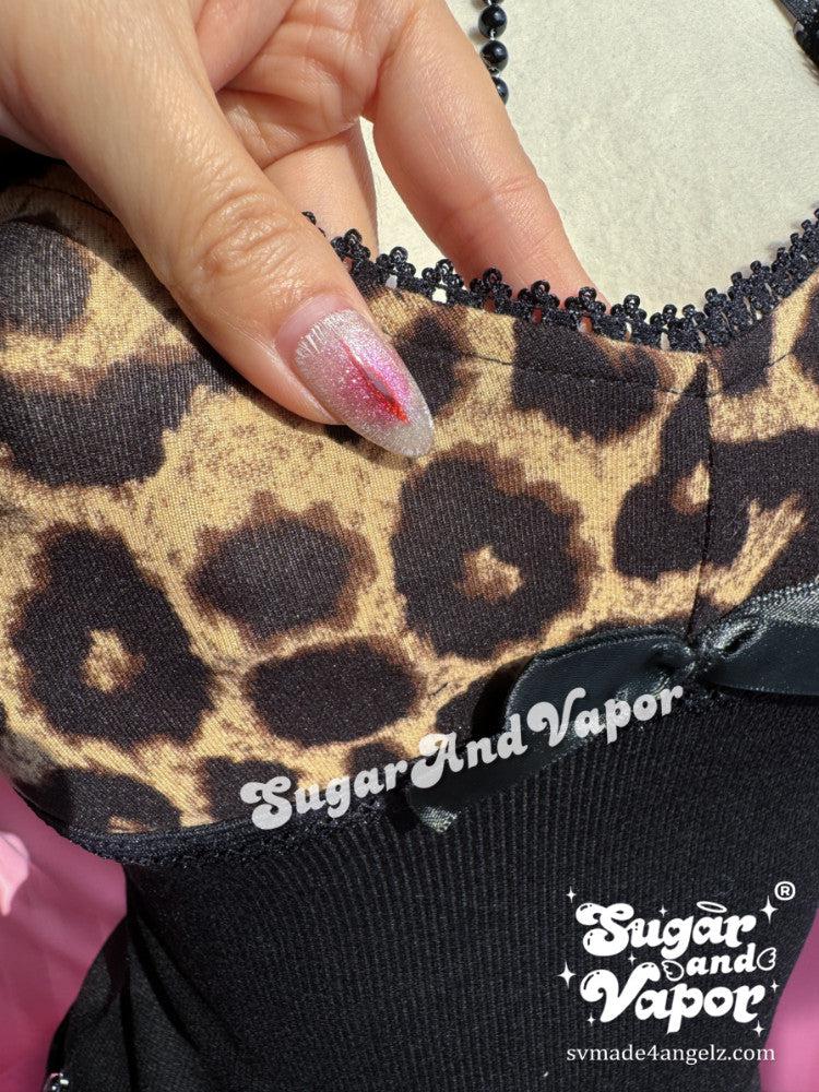 Esme Leopard Patch Halter Crop Top-TOPS-SugarAndVapor