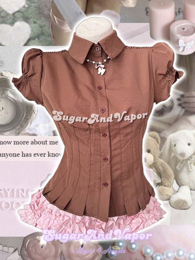 Evelyn Hazel Doll Vintage Blouse Top-TOPS-SugarAndVapor