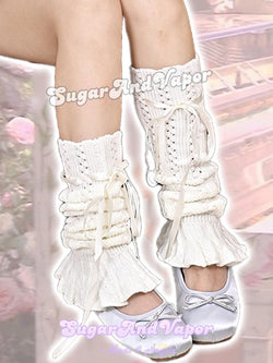 Evie Coquette Knitted Flared Leg Warmer-SOCKS & TIGHTS-SugarAndVapor