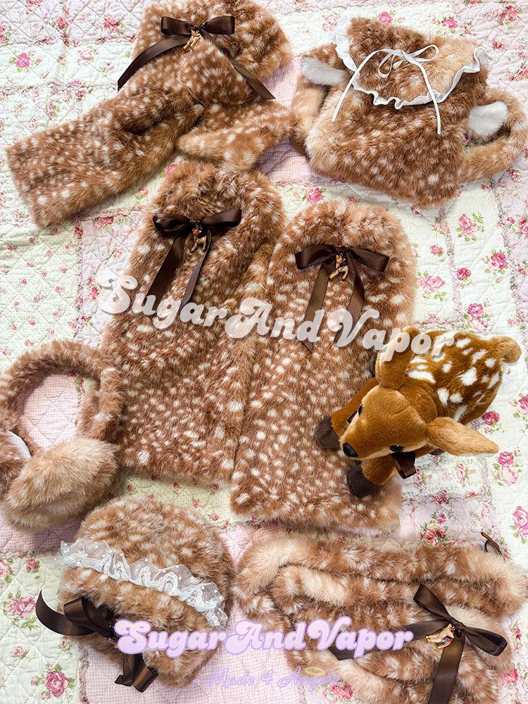 Fawn Dream Furry Bambi Winter Warm Cuties Collection-Leg Warmer-SugarAndVapor