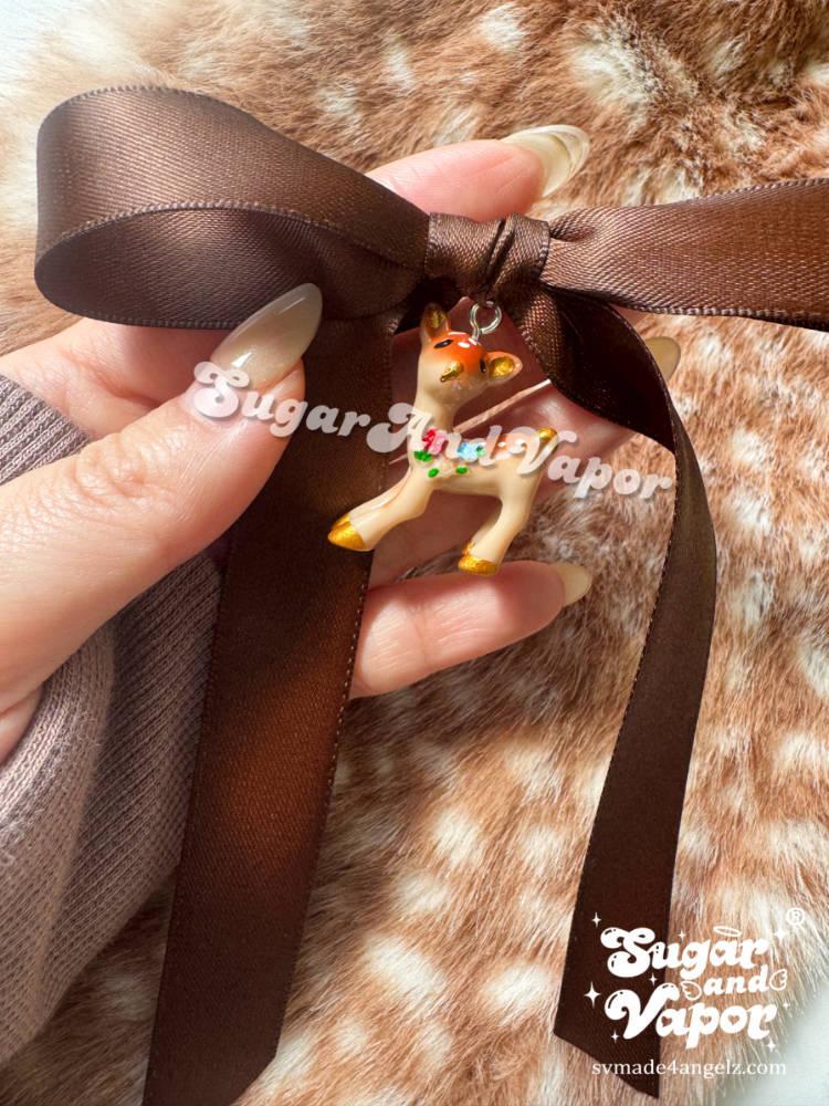 Fawn Dream Furry Leg Warmers with Gifts Bambi Ribbon Pins-Leg Warmer-SugarAndVapor