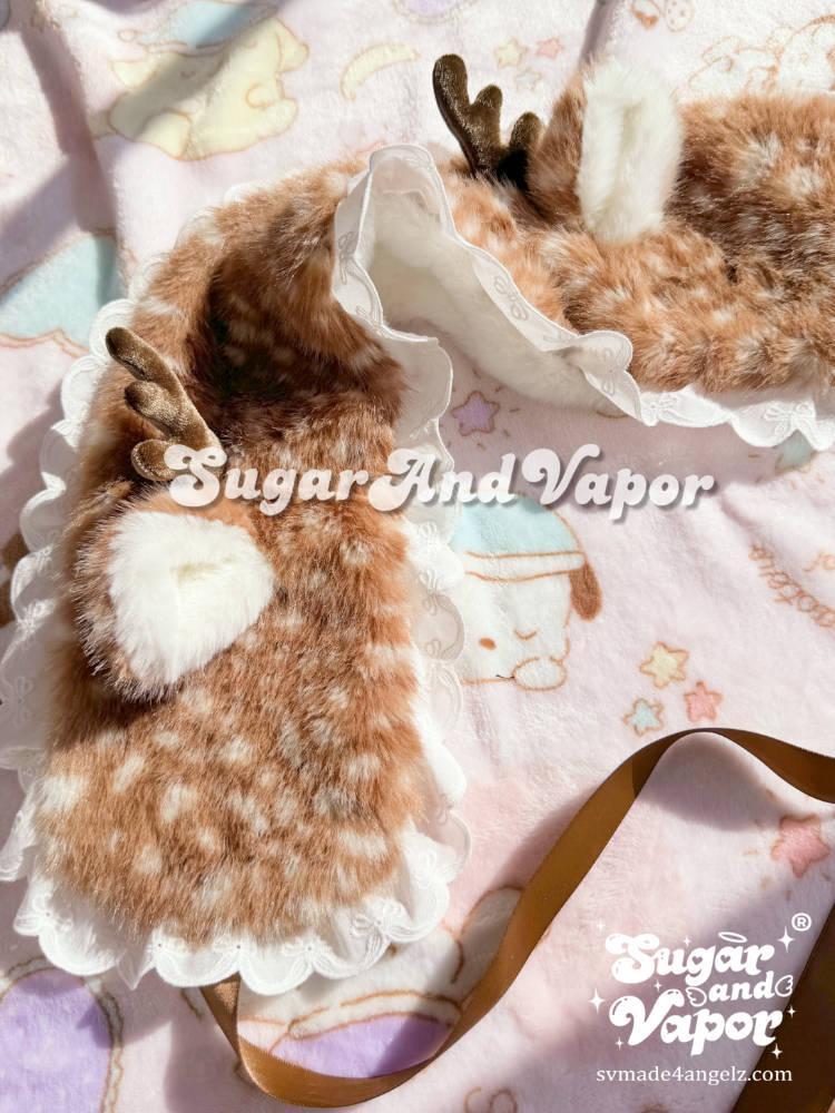 Fawn Dream Furry Lolita Headdress & Hat-Leg Warmer-SugarAndVapor