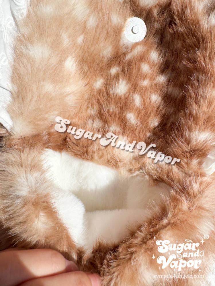 Fawn Dream Lace Furry Coquette Mini Bag-BAGS-SugarAndVapor